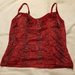 Red/Black Snake Print Camisole - Size 36C